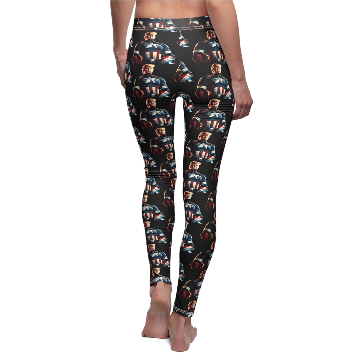 Captain Trump America Black Women's Casual Leggings