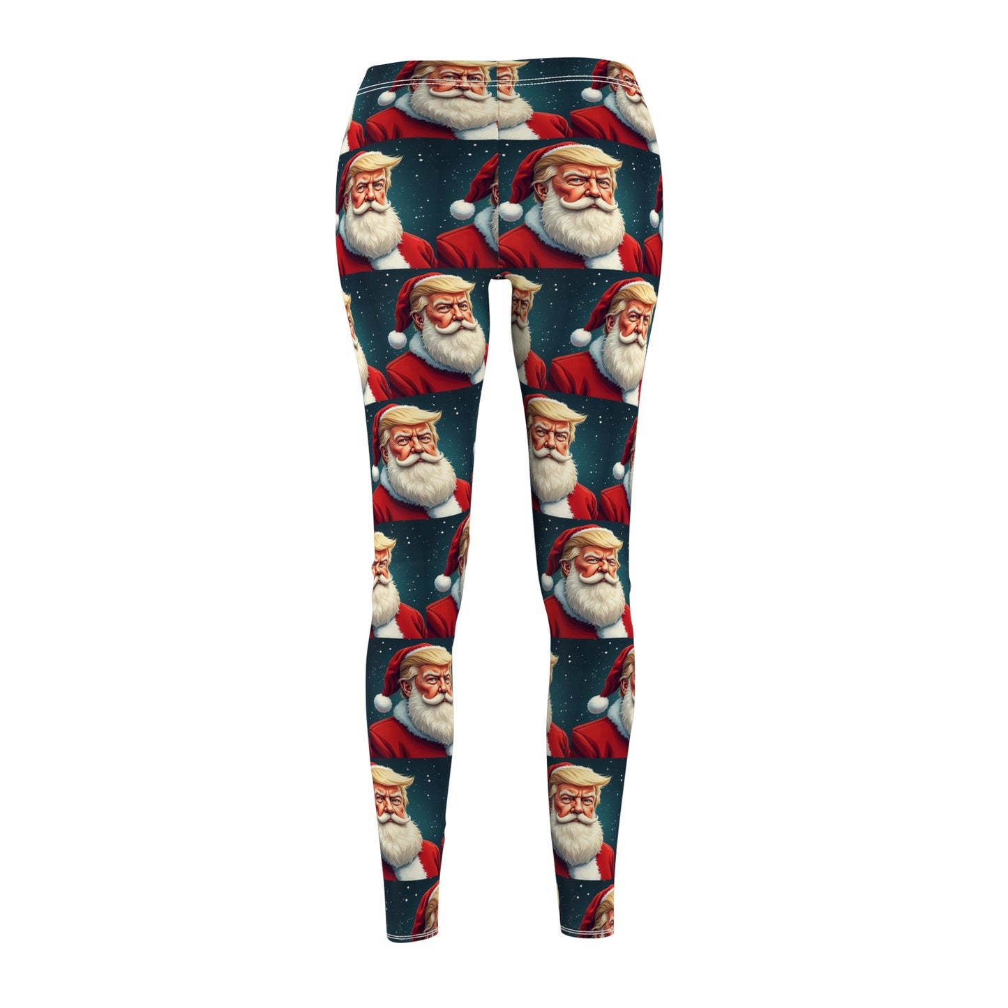 Santa Trump Christmas Hat 2024 MAGA Women's Casual Leggings