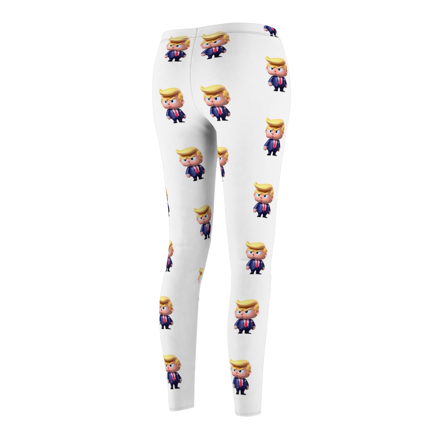 Little Trump MAGA White Comfort Fit Women's Casual Leggings