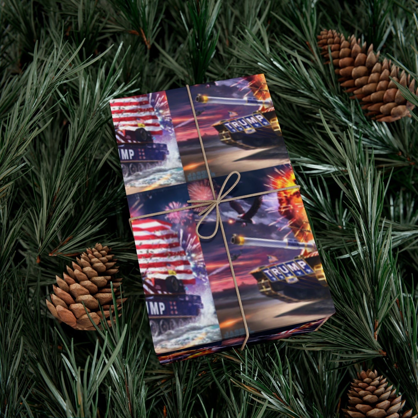 Trump the Warrior Christmas Wrapping Paper