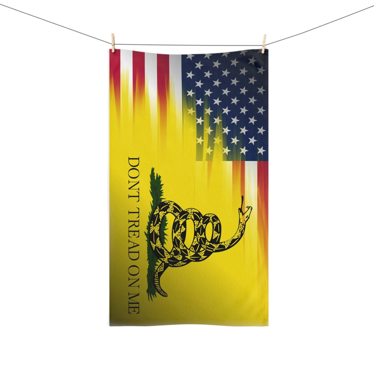 Dont Tread on me American Flag Gadsden Kitchen Bathroom Soft Hand Towel