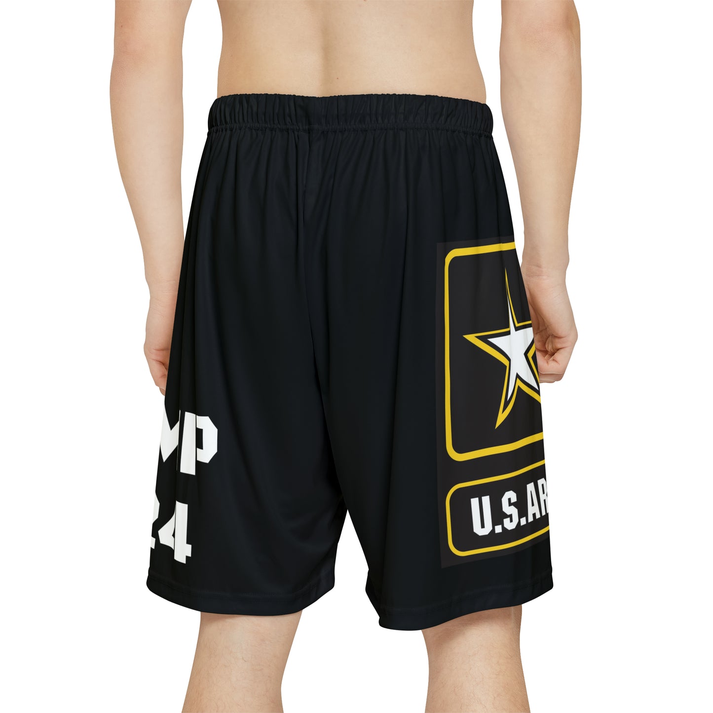 US Army Trump 2024 Schwarze sportliche Sport-Shorts für Herren