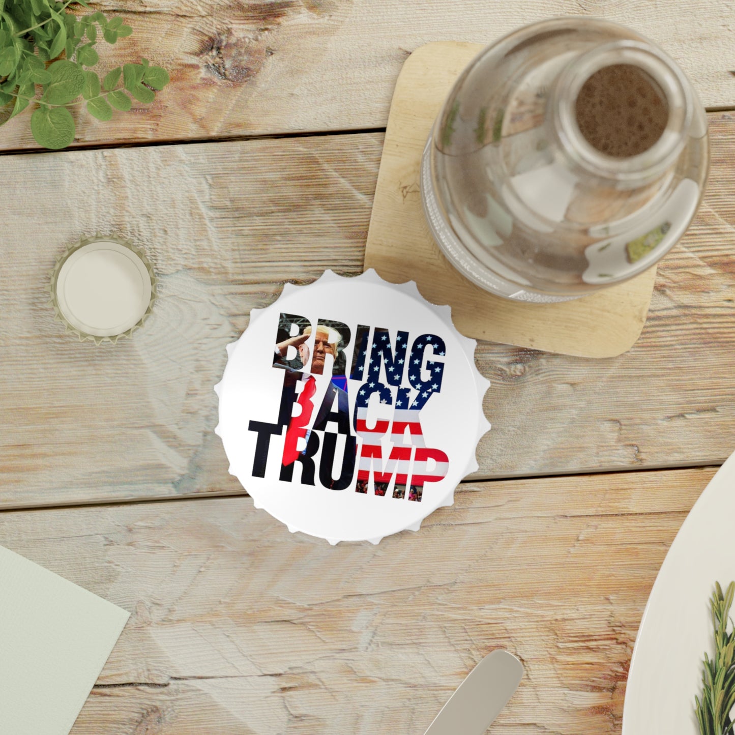 Bring Back Trump logo Bottle and Can Opener