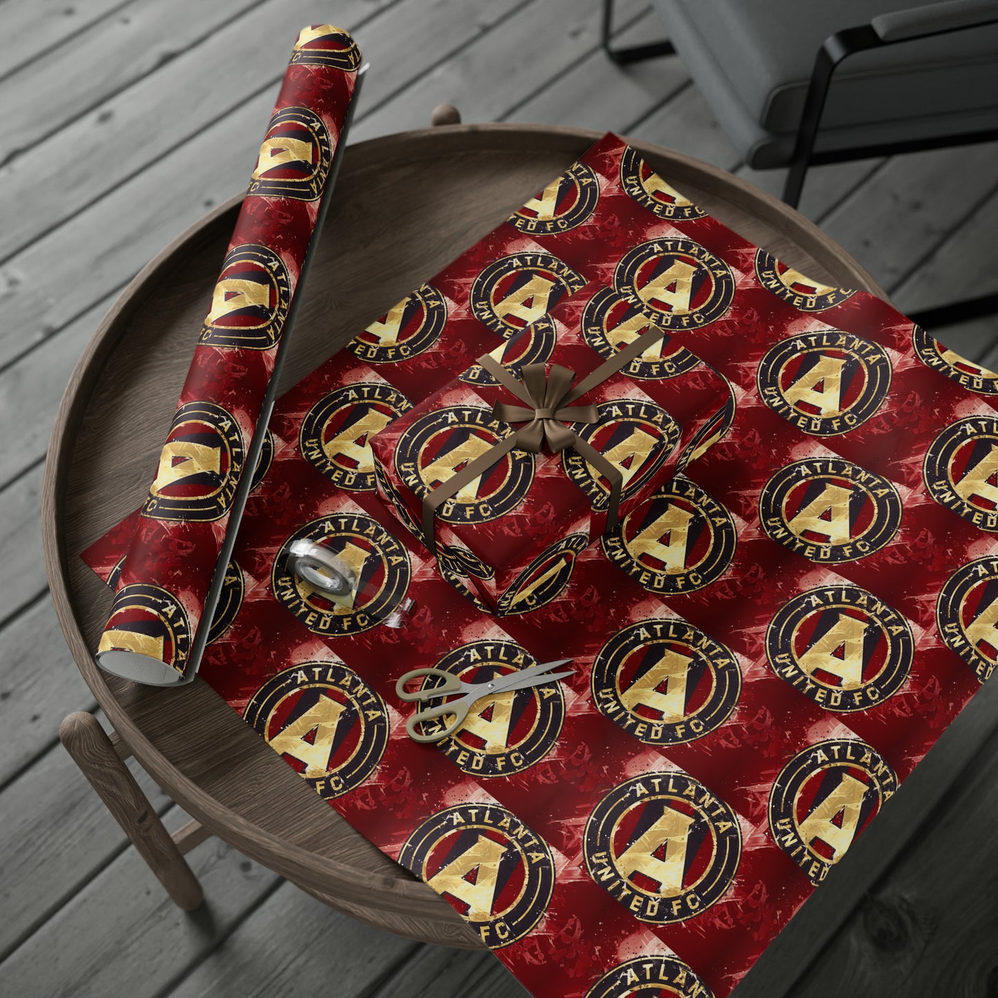 Atlanta United FC MLS Birthday Gift Wrapping Paper Soccer Holiday
