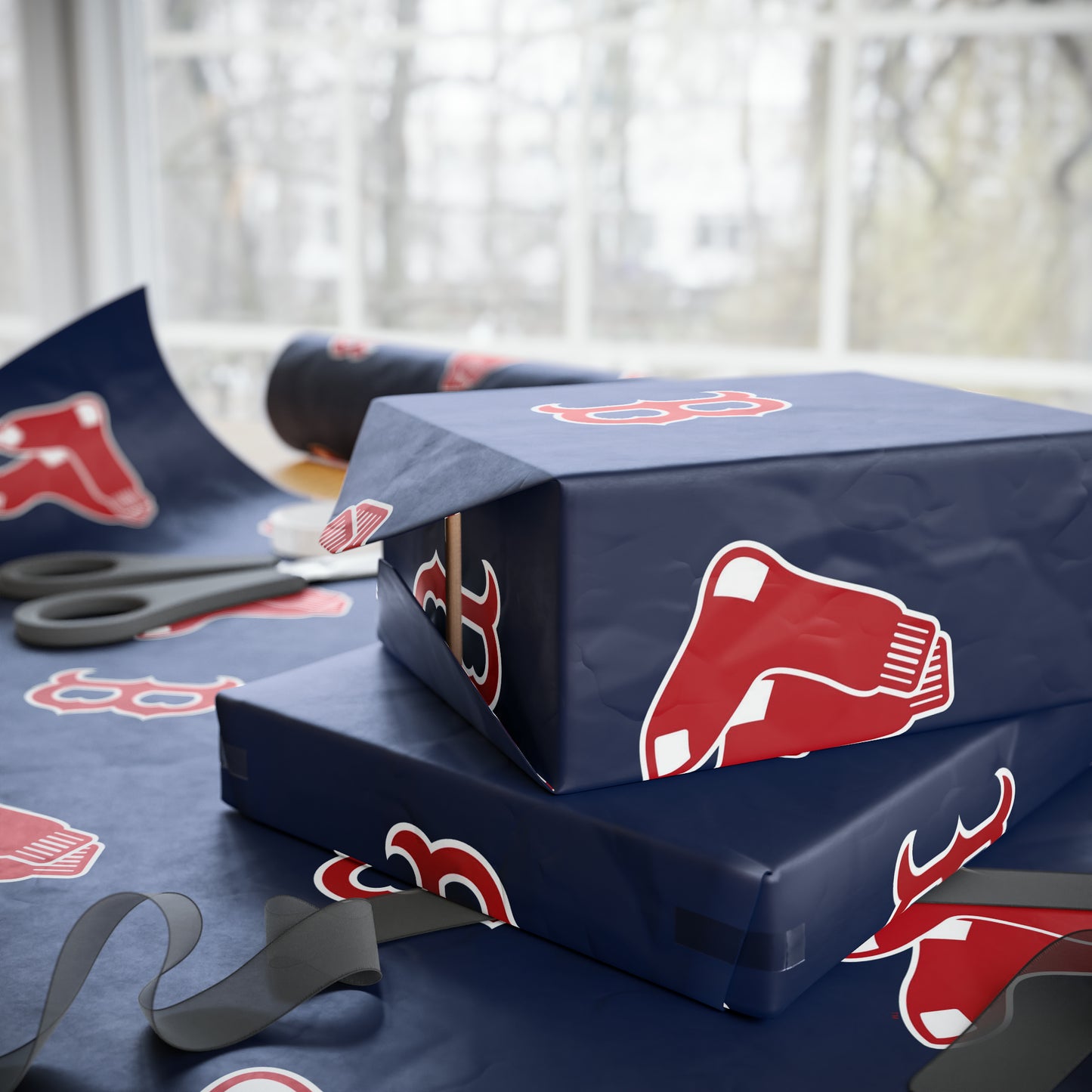 Boston Red Sox Geburtstagsgeschenkpapier Fußball Basketball Urlaub