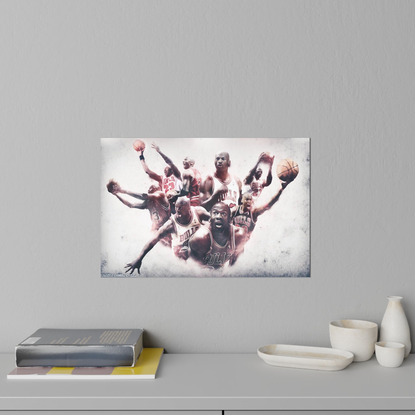 Jordan Chicago Bulls Sticky Wall Decals 2 sizes Michael Basketball