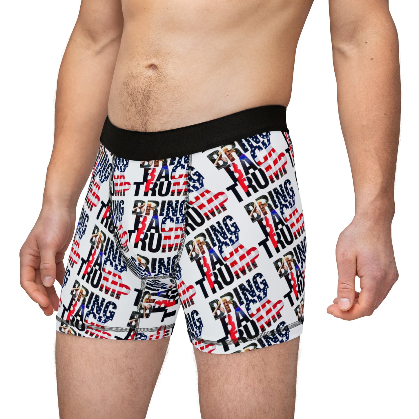 Bring Back Trump Weiße Herren-Boxershorts 2024