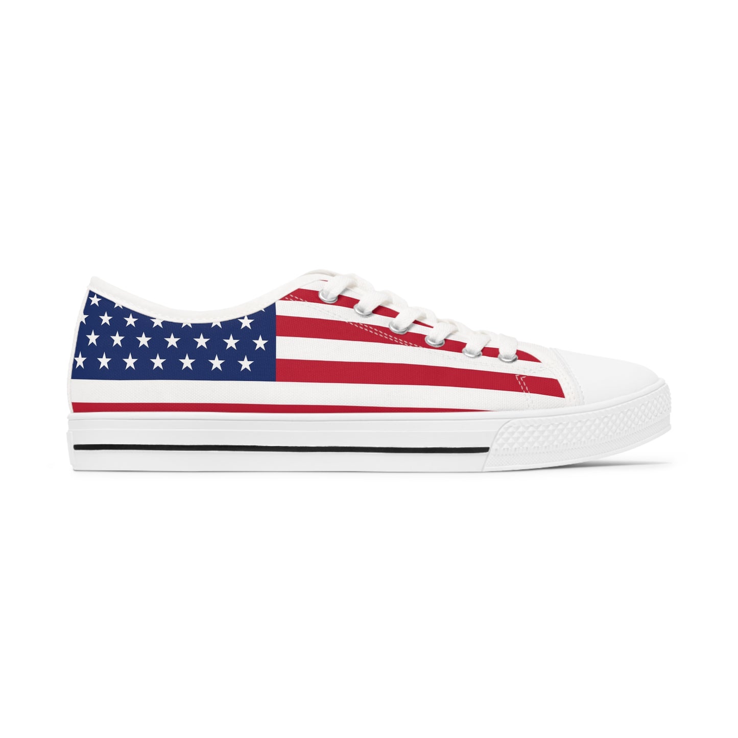 Trump American Flag 2024 All Over Print Women's Low Top Sneakers