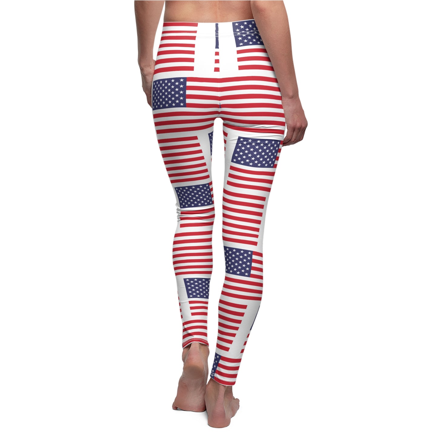 Never Enough American Flags Women's Casual Leggings