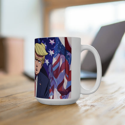 Cartoon style 1 Donald Trump Ceramic Jumbo Coffee Mug 15oz