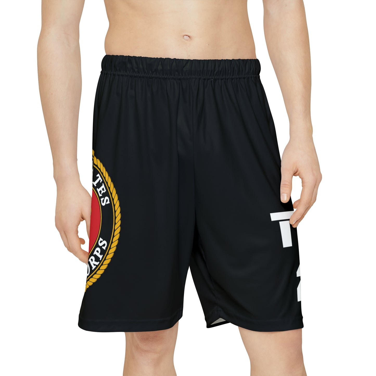 Marines USA Trump 2024 Black Men’s Sports Athletic Shorts