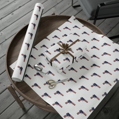 American Flag Gun 2A Christmas Wrapping Paper