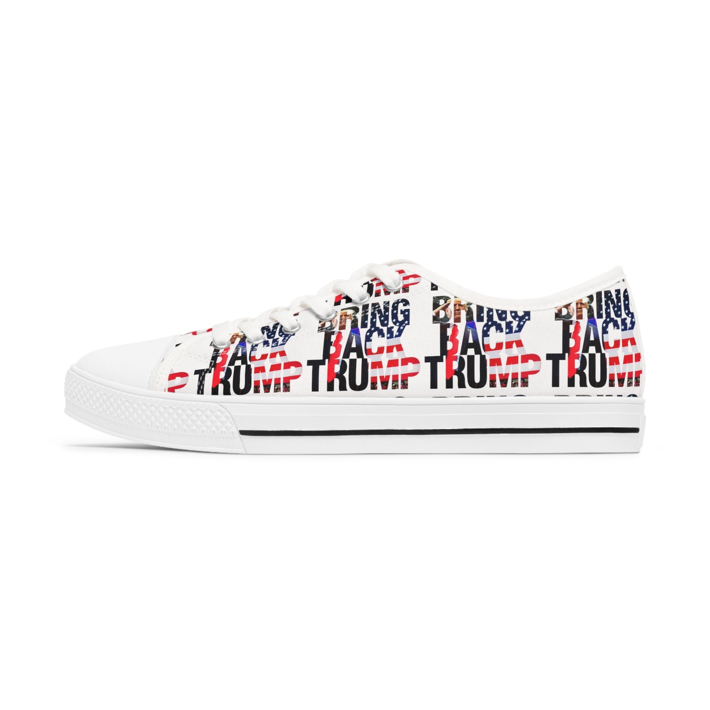 Bring Back Trump White MAGA All Over Print Women's Low Top Sneakers