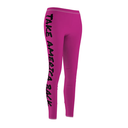 Take America Back Pink Women's Casual Leggings Trump MAGA