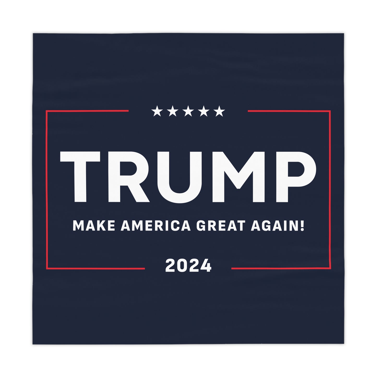 Trump 2024 Make America Great Again Blue Celebration High Quality Fabric Tablecloth