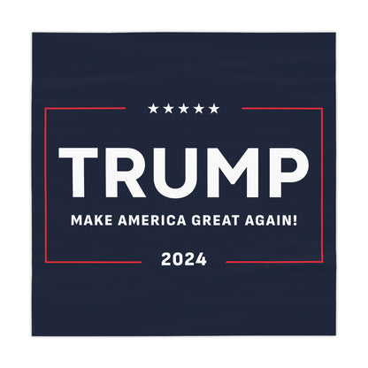 Trump 2024 Make America Great Again Blue Celebration High Quality Fabric Tablecloth