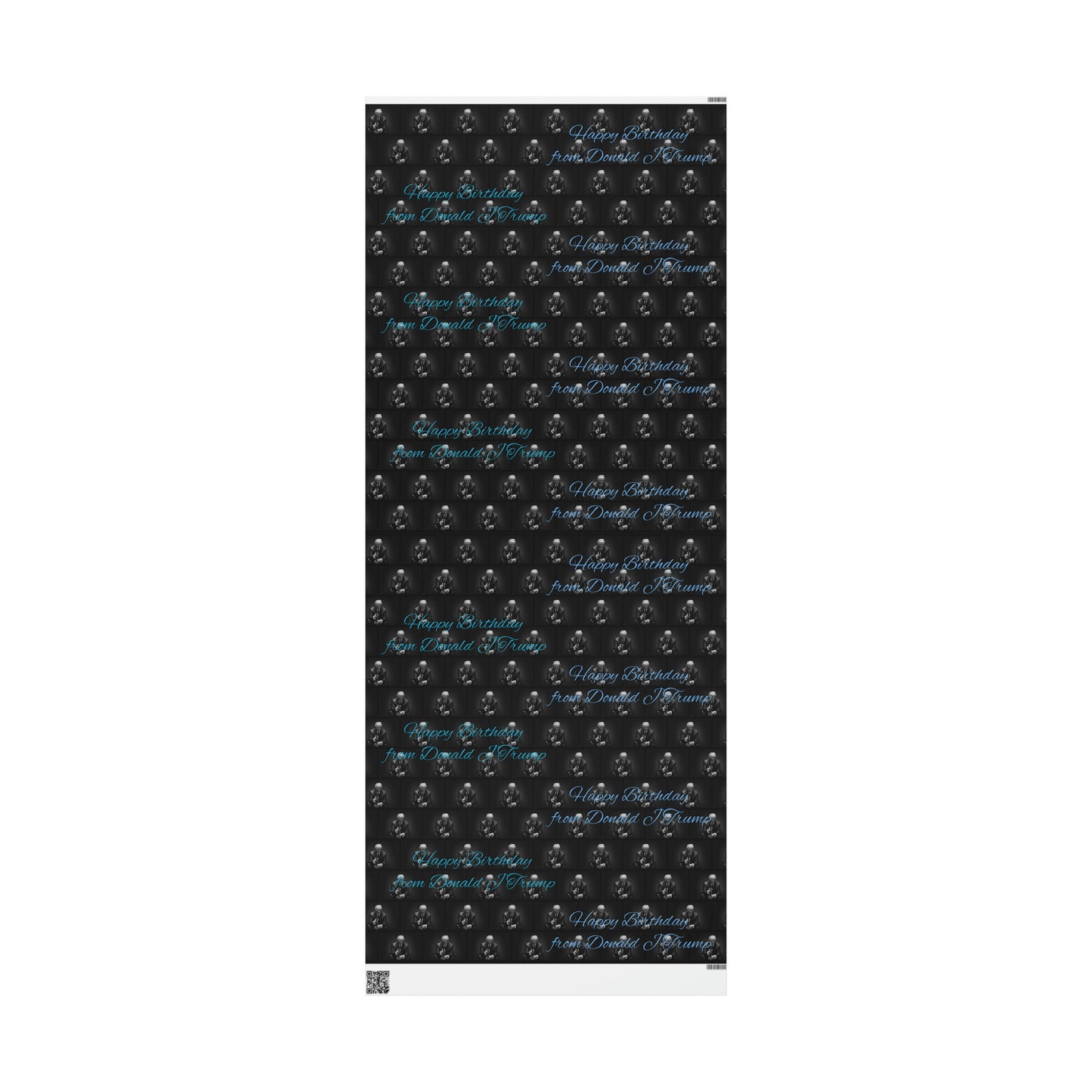 Happy Birthday From Donald J Trump Gift Wrapping Paper (Blue)