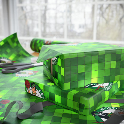 Boston Celtics NBA Birthday Gift Wrapping Paper Basketball Holiday