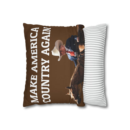 Make America Country Again Cowboy Trump 2-sided Throw Pillow Case