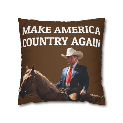 Make America Country Again Cowboy Trump 2-sided Throw Pillow Case