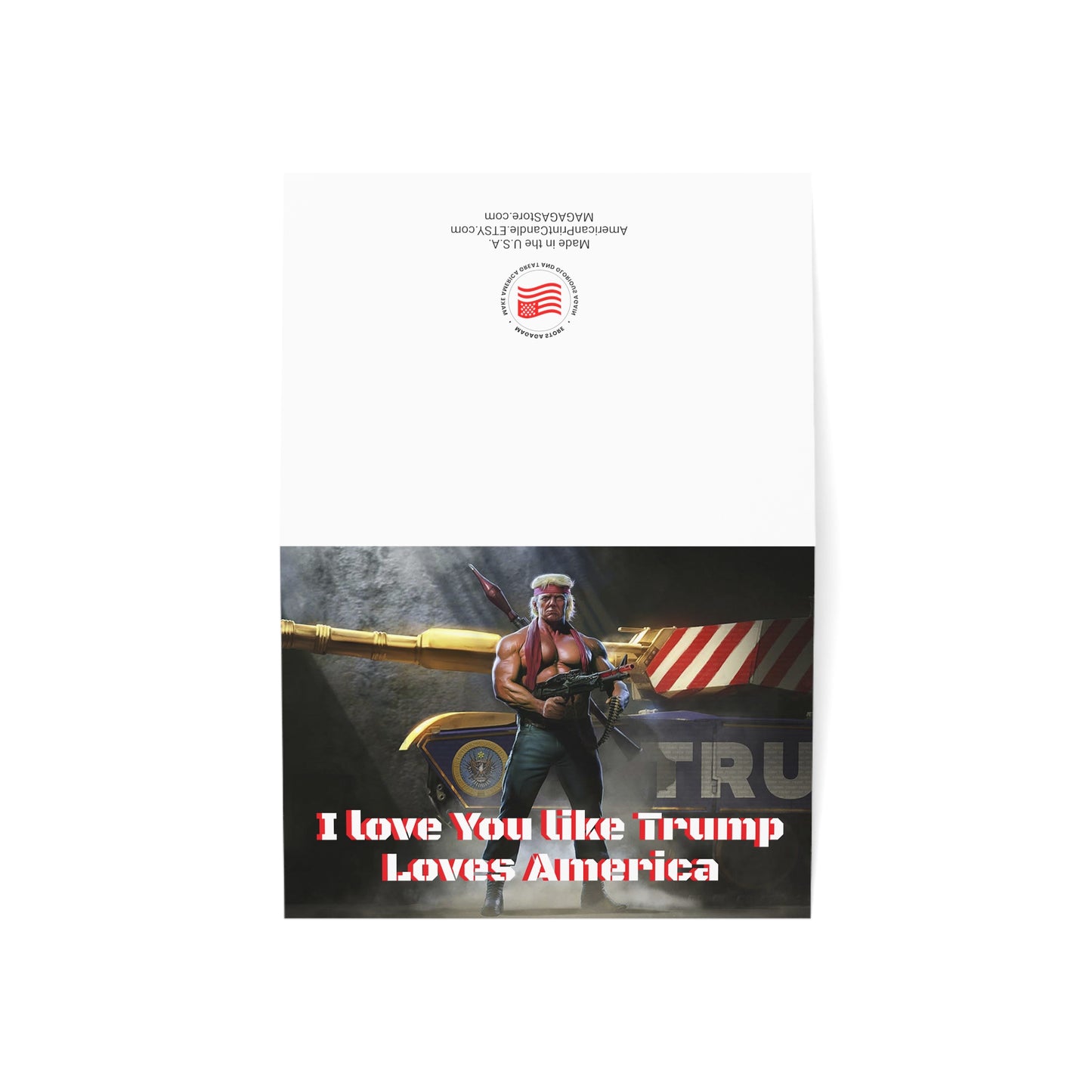 I love you like Trump Loves America MAGA Anniversary Greeting Cards