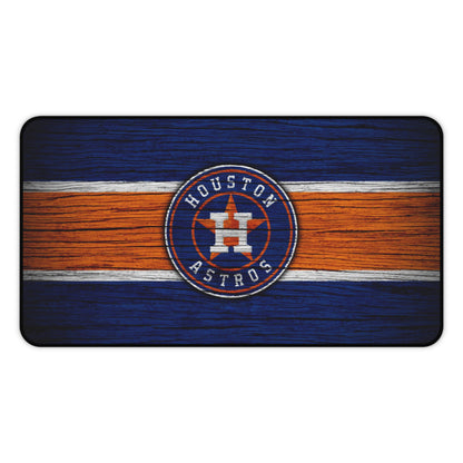Houston Astros Wood look MLB Baseball High Definition Print Desk Mat Mousepad