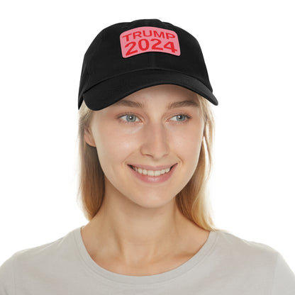 Women's Trump 2024 leather patch hat