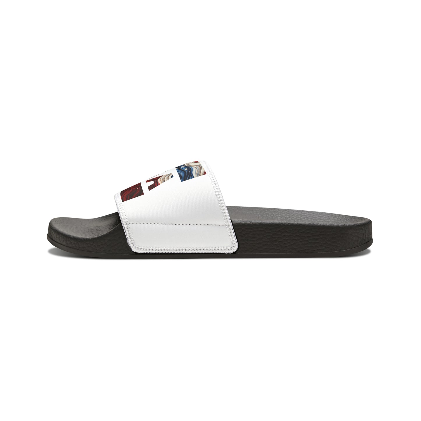 Women's Trump MAGA Red white and blue Comfy PU Slide Sandals