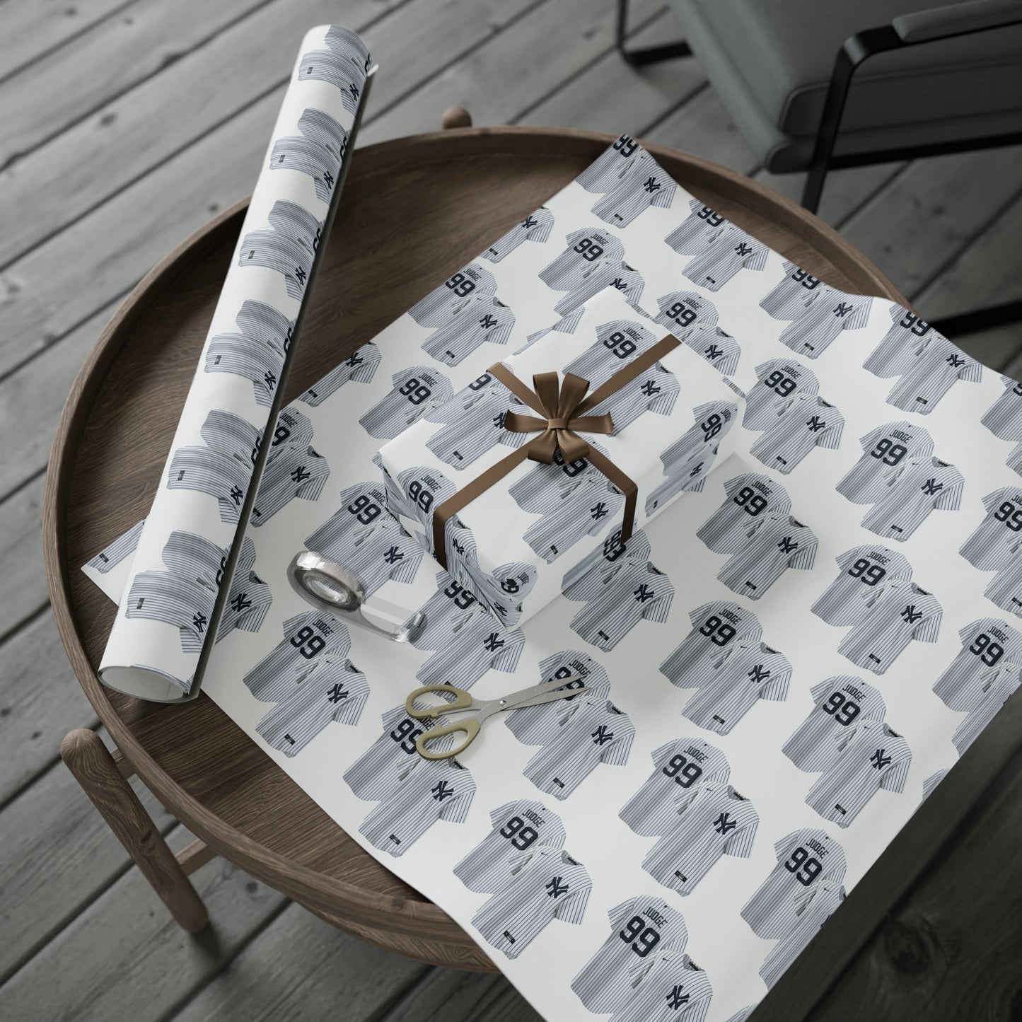 Aaron Judge New York Yankees Baseball MLB Birthday Gift Wrapping Paper Holiday