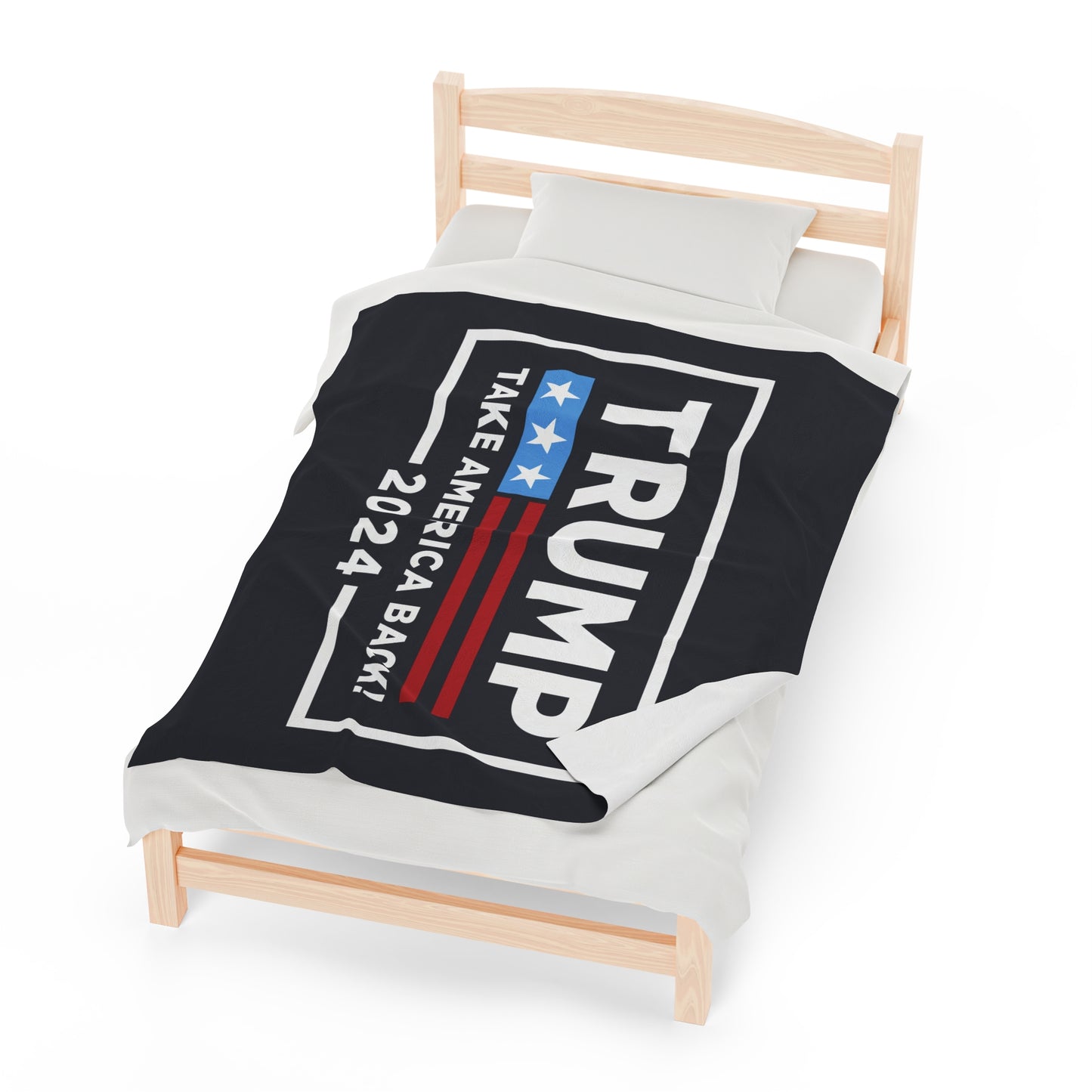 Trump 2024 Take America Back Velveteen Plush Blanket Mother's Father's Day Anniversary Gift Present