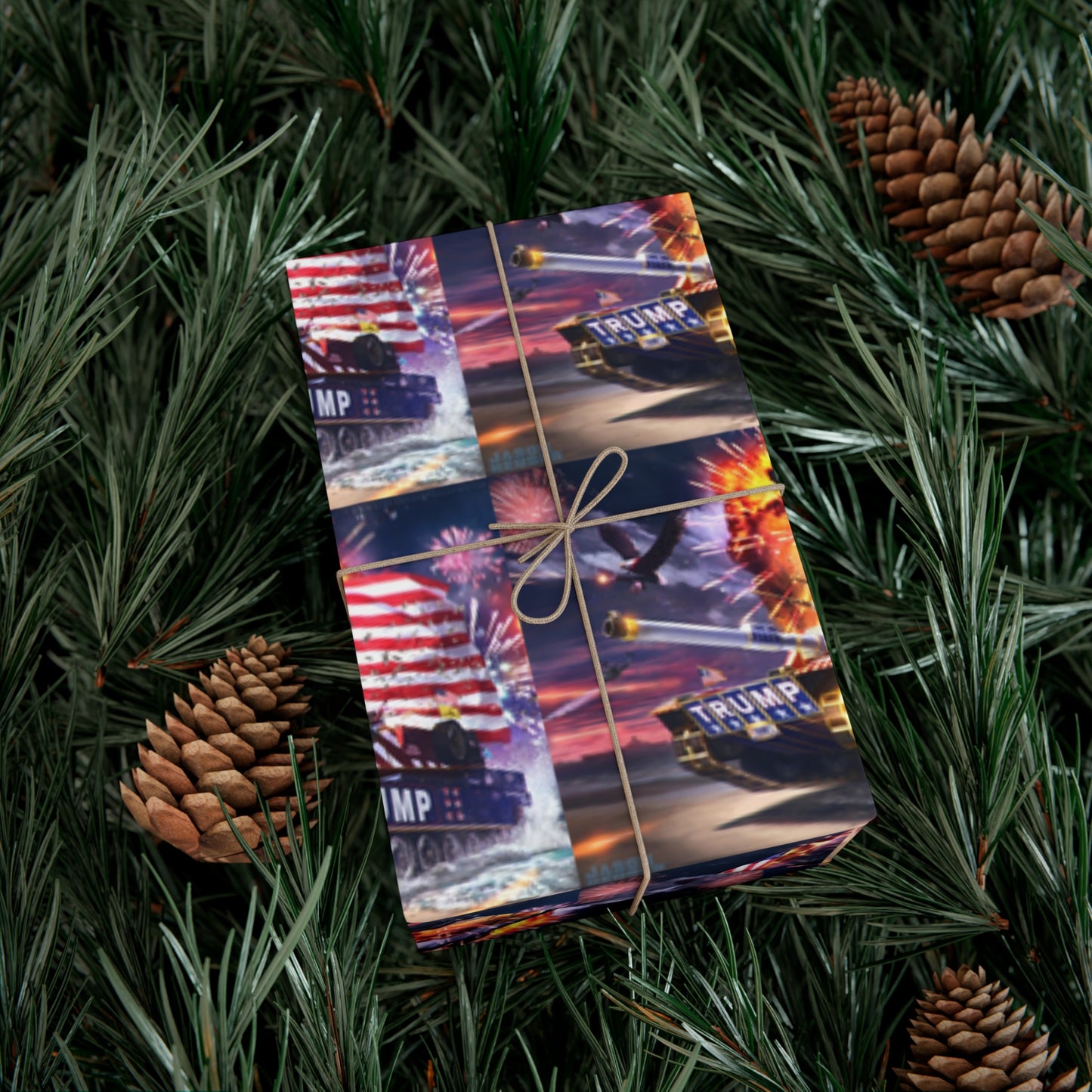 Trump the Warrior Christmas Wrapping Paper