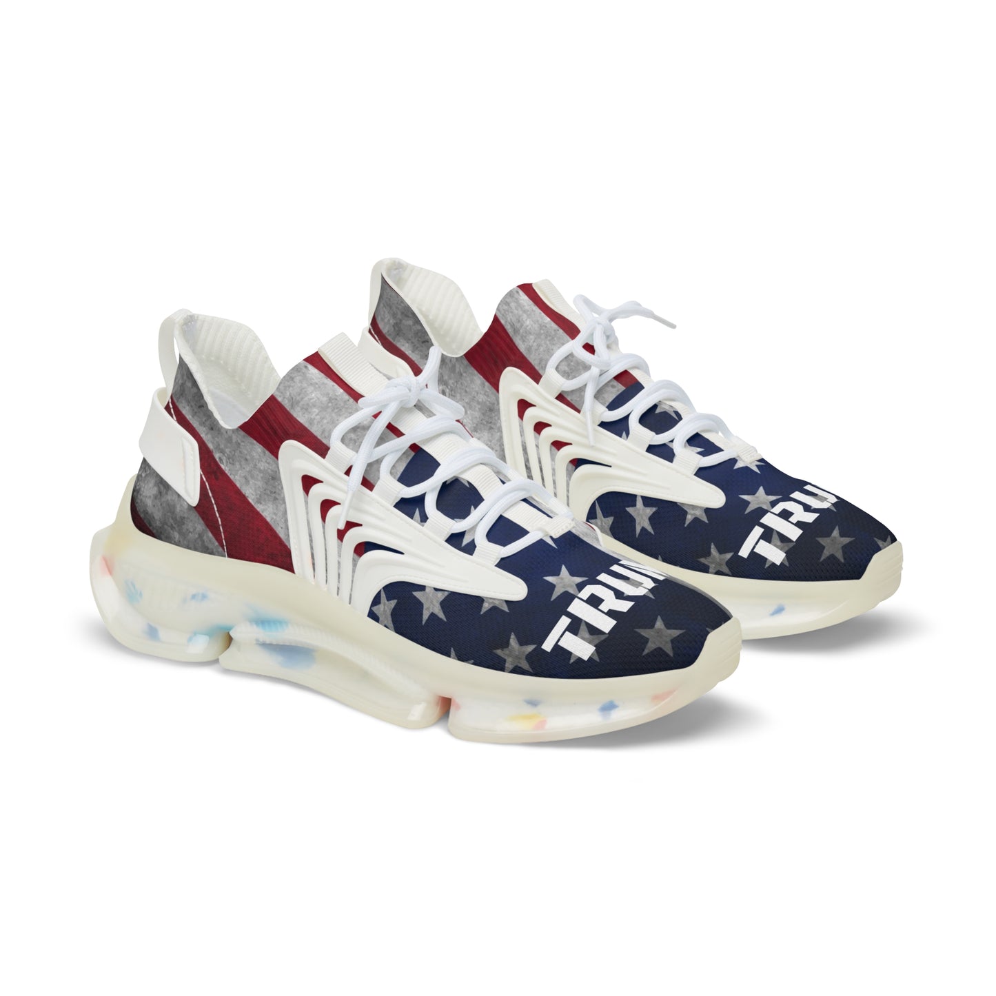 Trump American Flag Red White and Blue MAGA Men's Mesh Sneakers Shoes
