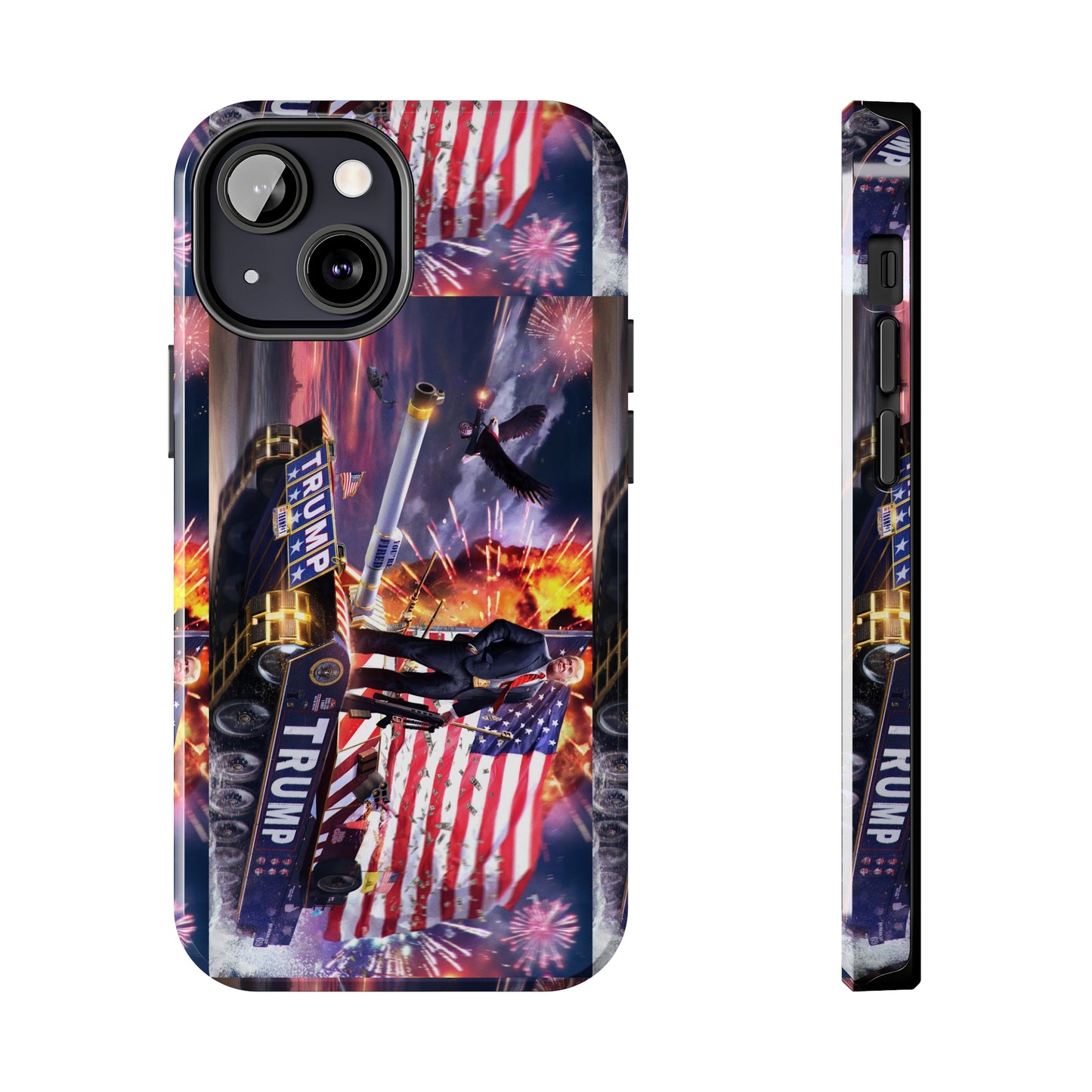 Trump Tank Murica F Yeah Apple iPhone Tough Phone Cases