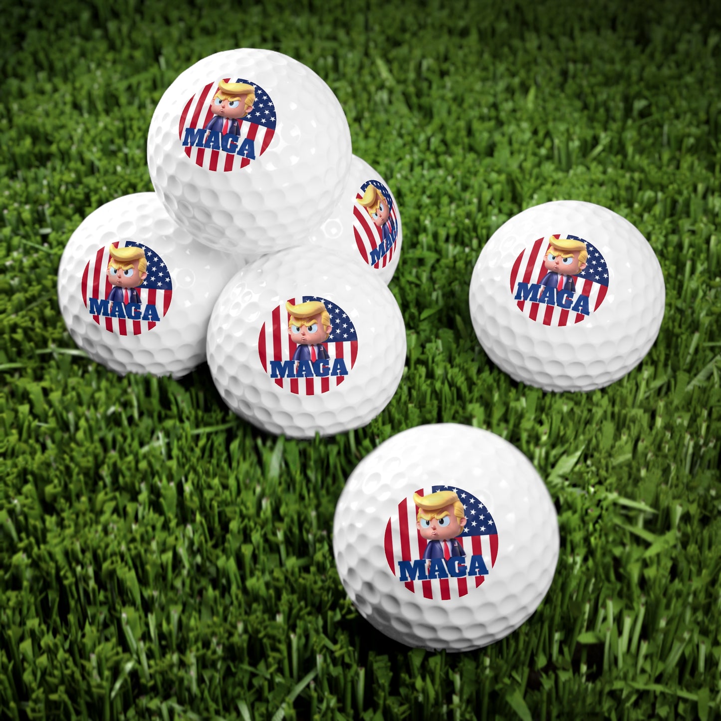 Ultra MAGA Little Trump 2024 High Quality Golf Balls, 6pcs