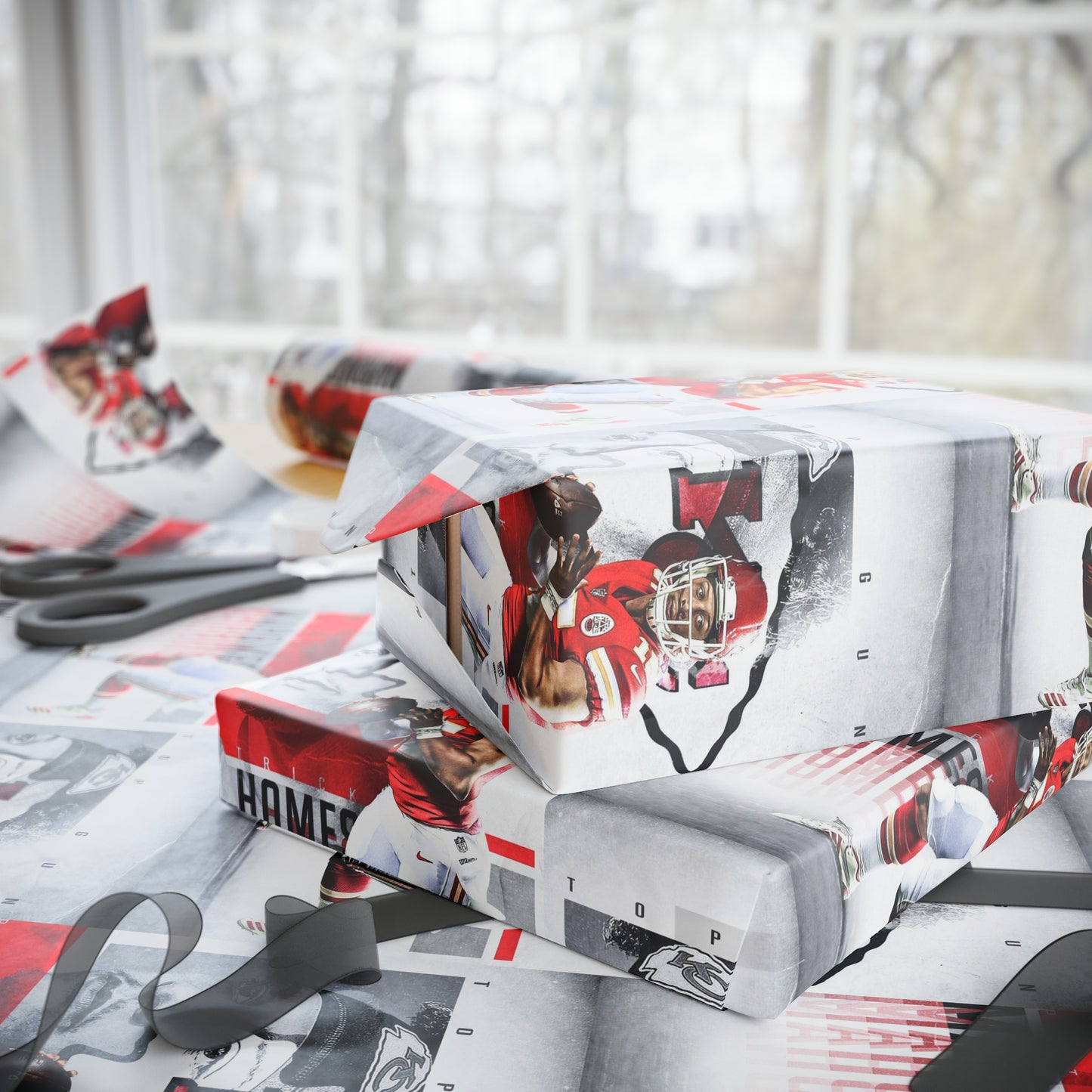 Patrick Mahomes Kansas City Chiefs White NFL Football Birthday Gift Wrapping Papers