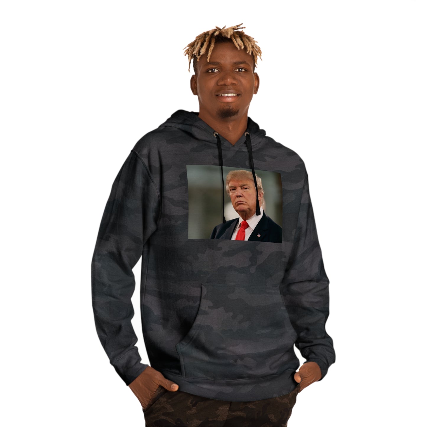 Trump Portrait 2024 soft and durable Unisex Hooded Sweatshirt Choose color and size