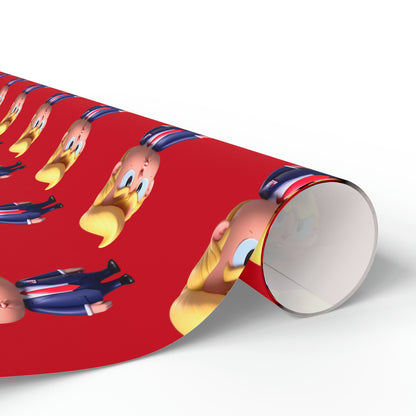 Red Little Trump MAGA Birthday Gift Present Wrapping Paper