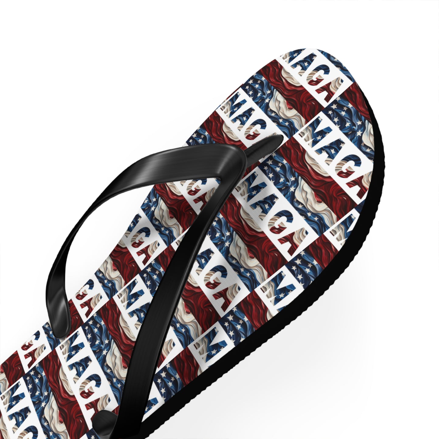 MAGA Red White and blue Comfy Summer Beach Unisex Flip Flops Trump