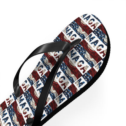MAGA Red White and blue Comfy Summer Beach Unisex Flip Flops Trump