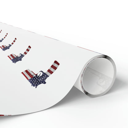 American Flag Gun 2A Christmas Wrapping Paper