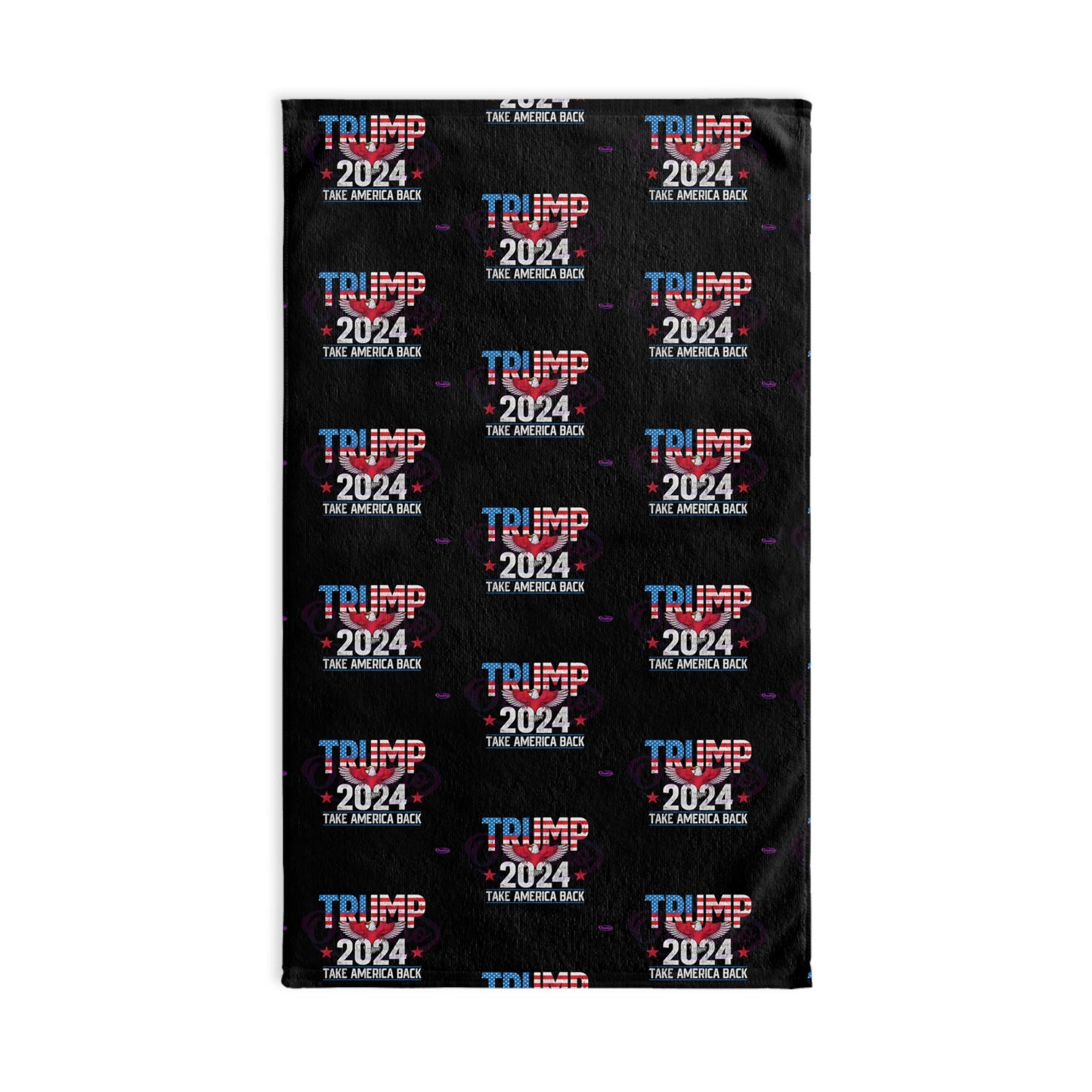 Trump 2024 Take Back America Black Kitchen Bathroom Soft Hand Towel