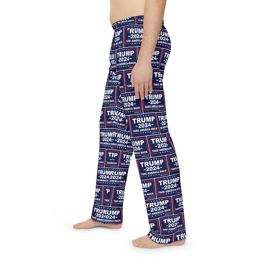Take America Back Trump 2024 Men's Polyester Lounge Comfy Pajama Pants