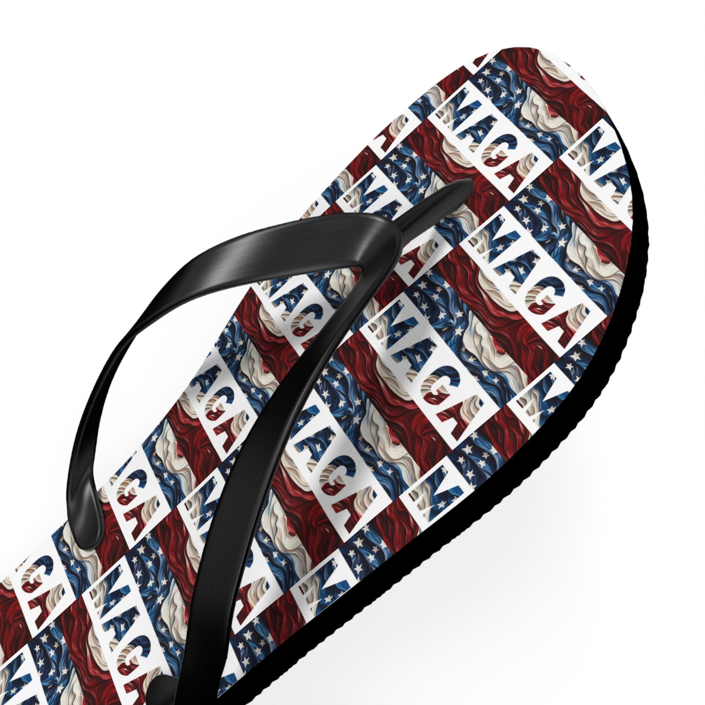 MAGA Red White and blue Comfy Summer Beach Unisex Flip Flops Trump
