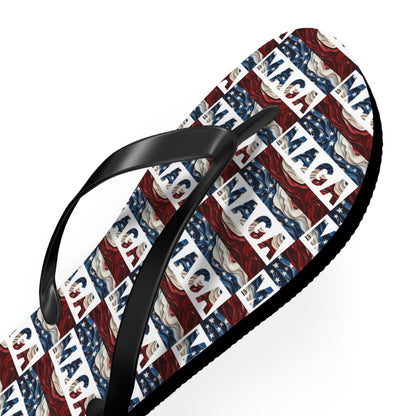 MAGA Red White and blue Comfy Summer Beach Unisex Flip Flops Trump