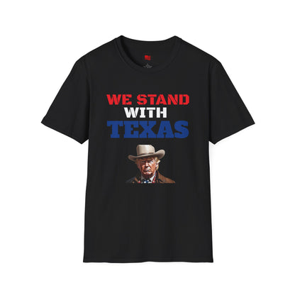 We Stand With Texas Flag Trump 2024 Unisex Softstyle T-Shirt MAGA