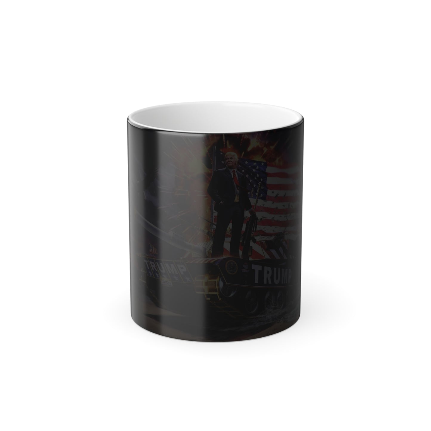 Color Morphing Trump the Warrior Hitzereagierende Kaffeetasse 11oz