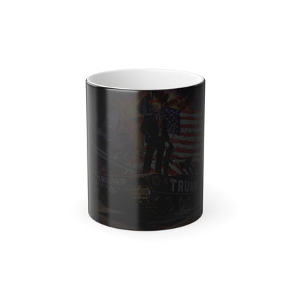 Color Morphing Trump the Warrior Hitzereagierende Kaffeetasse 11oz