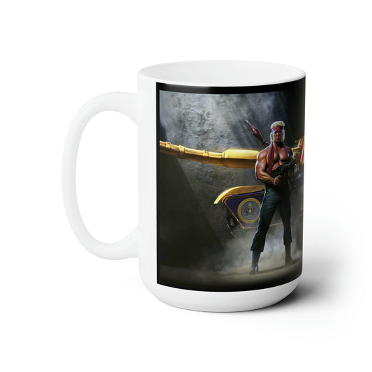 Donald Trump American Soldier Style Jumbo Ceramic Coffee Mug 15oz