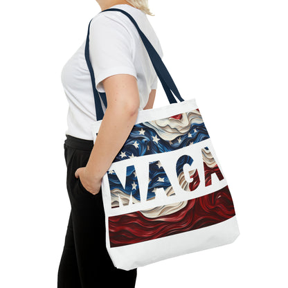 MAGA Red White and Blue Trump Rally Heavy Duty Tote Bag