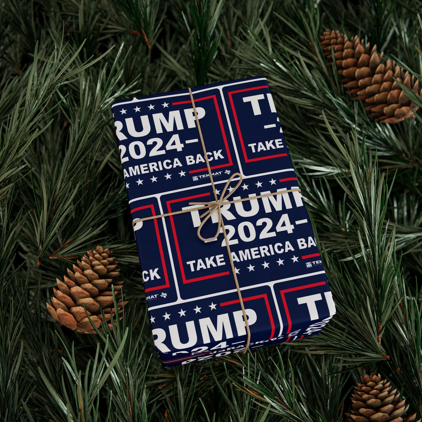Trump Take America Back Birthday Gift Present Wrapping Paper MAGA